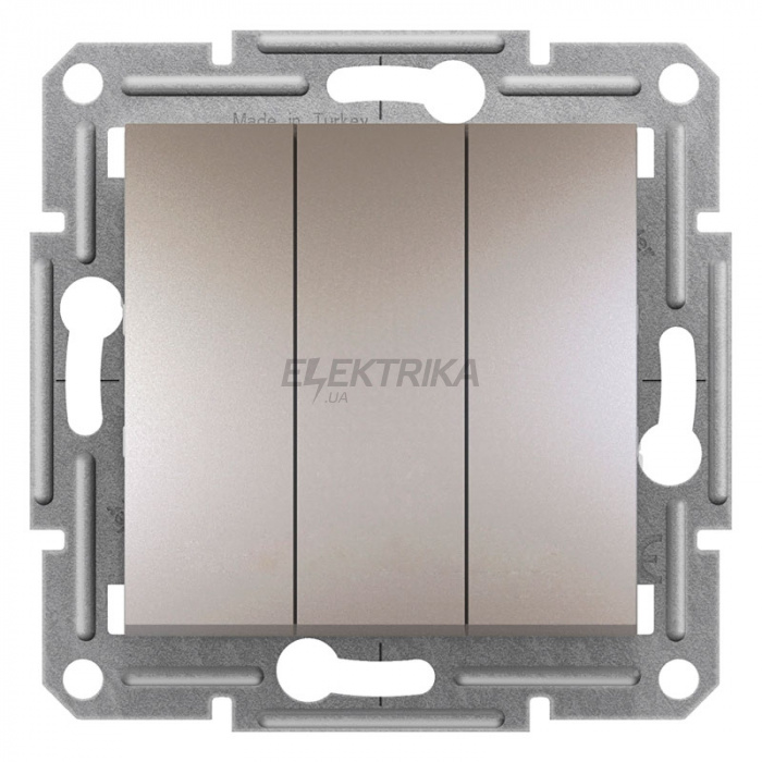 Триклавішний вимикач Schneider Electric Asfora бронза (EPH2100169)
