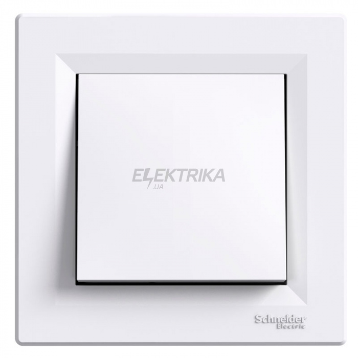 Вимикач одноклавішний Schneider Electric Asfora гвинтовий затискач білий (EPH0100321)