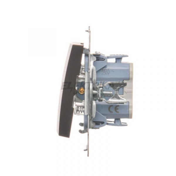 Кнопка одинарна Simon 54 з підсвічуванням, коричневий (DP1L.01/46)