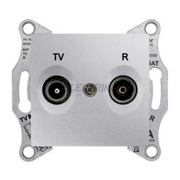 Розетка TV/R кінцева Schneider Electric Sedna алюміній (SDN3301660)