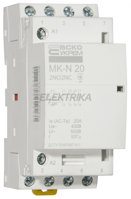 Контактор модульний АСКО-УКРЕМ MK-N 4P 20A 2NO2NC (A0040030029)