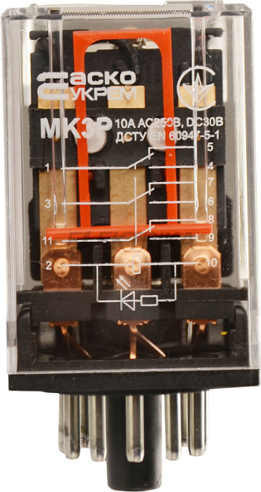 Реле проміжне АСКО-УКРЕМ МK3P (AC 110 V) (A0090010017)