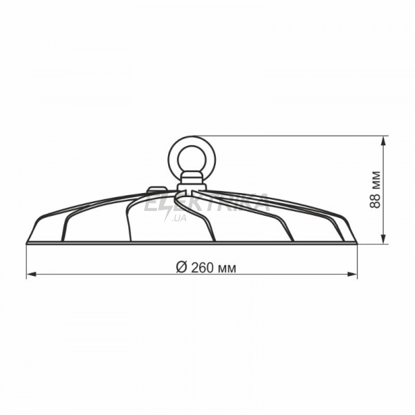 LED світильник висотний ХайБей VIDEX 100W 5000K чорний (VL-HBe15-1005B)