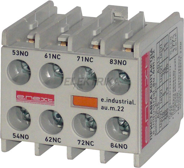 Додатковий контакт e.industrial.au.m.22, 2nc+2no