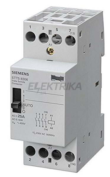 КОНТАКТОР SIEMENS AUT 3НО+1НЗ AC 230,400V 25A УПР.AC230V