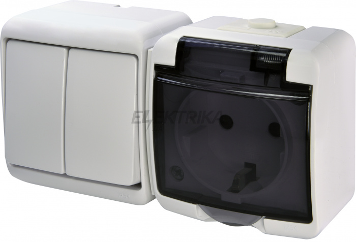 Вимикач з розеткою ETI VRHH-2SD 004668034