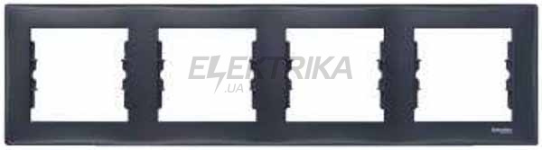 Рамка 4-постова горизонтальна графіт Schneider Electric Sedna (SDN5800770)