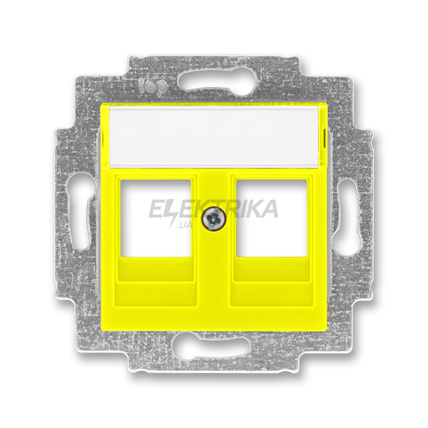 Центральна панель для комунікаційної розетки Levit, жовтий