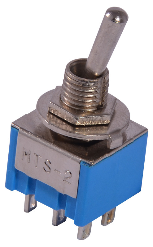 Тумблер АСКО-УКРЕМ MTS-203 ON-OFF-ON 3Пол. *6Конт. (A0140060018)
