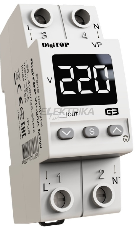 Реле напруги 40A digitop (VP-40A M2W)