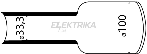 Термозбіжна трубка з клейовим шаром АСКО-УКРЕМ ᴓ 100 (1м) чорний (A0150040068)