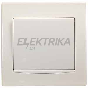 Вимикач 1-клавішний з підсвічуванням Anya, слонова кістка, Schneider Electric