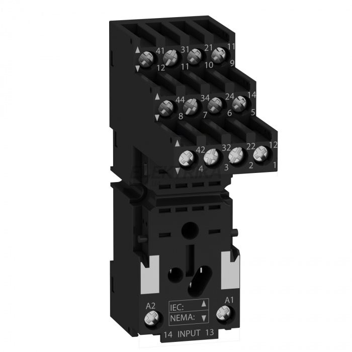 Розетка Schneider Electric Колодка з роздільними контами 4co 27mm RXZE2S114M