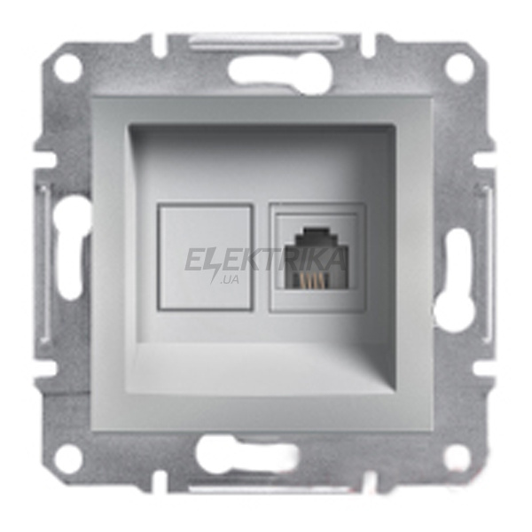 Розетка телефонна RJ11 Schneider Electric Asfora алюміній (EPH4100161)