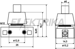 Кнопка для світильника АСКО-УКРЕМ PBS-17A WH/B (A0140040150)