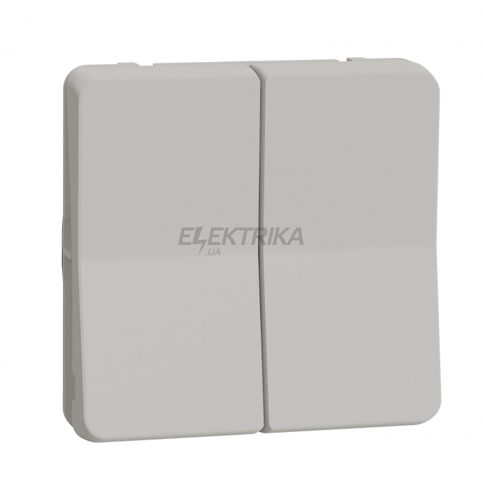Клавішний вимикач Schneider Electric Mureva Styl - double 2-way switch - flush & surface mounting - white MUR39022