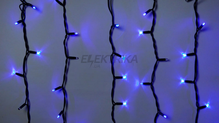 Гірлянда зовнішня DELUX ICICLE 108LED 2x1m 27 flash синій/чорний IP44 EN (90012946)
