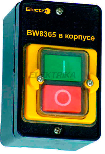 Пост кнопковий ПК722-2 у корпусі, із захистом IP65, 10A, 230/400B (1 червона, 1 зелена)