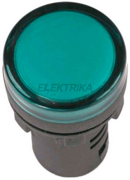Світлосигнальний індикатор AD22, (LED) матриця, d22mm, зелений, 36В АС/DC