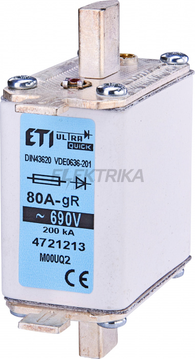 Плавка вставка запобіжник ETI M000UQ2/100A/690V 004721214