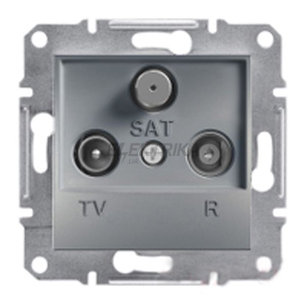 Розетка TV-R-SAT прохідна Schneider Electric Asfora 4дб сталь (EPH3500262)