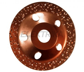Твердосплавний чашковий шліфкруг 115 x 22,23 мм; крупнозерн., Плоска.