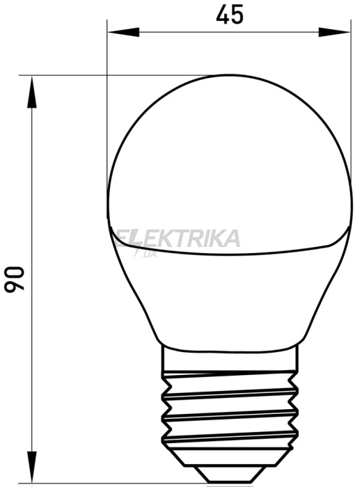 Лампа світлодіодна e.LED.lamp.P45.E27.8.6500 (l0650629)
