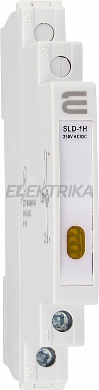 Модульний сигнальний індикатор 9mm 230V AC/DC SLD-1H жовтий (A0140030003)