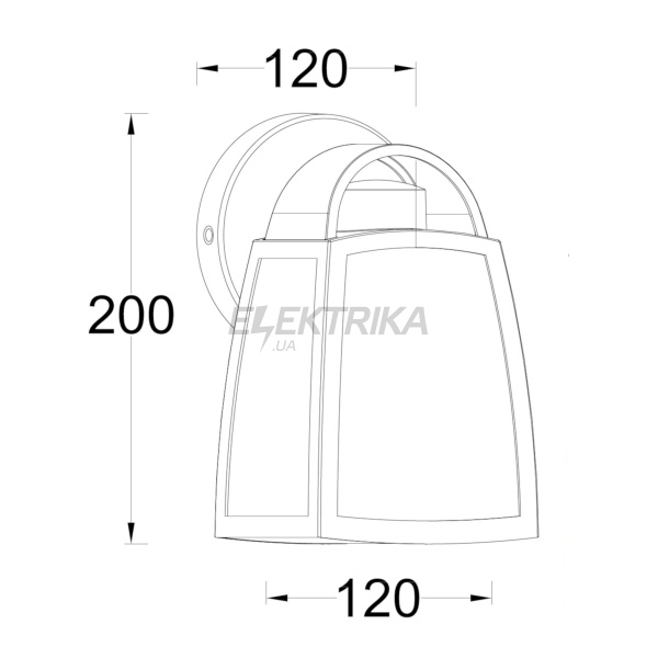 Світильник вуличний настінний LUTEC Kelsey 5273701012 E27 Classic (51056)