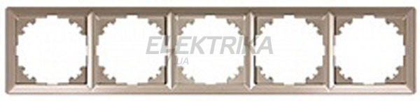 Рамка e.lux.10104L.5.fr.nickel 5-місна, "нікель"