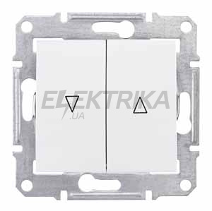 Вимикач для жалюзі з електричним блокуванням Schneider Electric Sedna білий (SDN1300121)