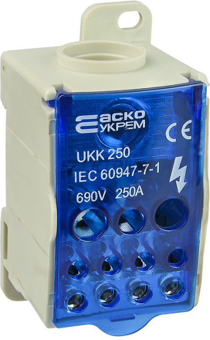 Розподільний блок АСКО-УКРЕМ JHUKK-250 на DIN-рейку (A0130010103)