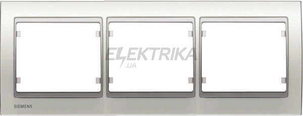 Рамка 3 посту Siemens Mega білий сатиновий (S22003 BS)