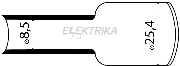 Термозбіжна трубка з клейовим шаром АСКО-УКРЕМ 25,4 (1м) чорний (A0150040060)