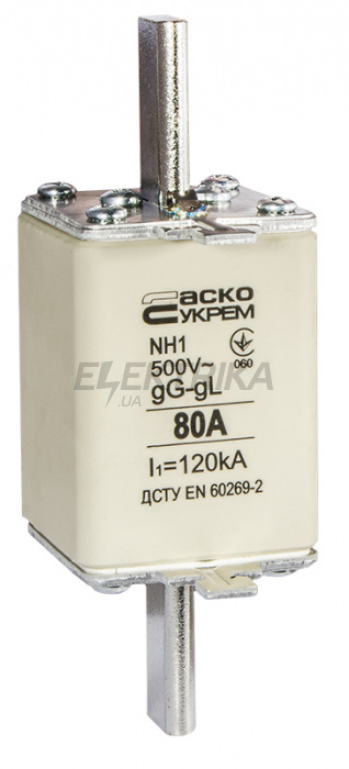 Запобіжник ножовий плавкий АСКО-УКРЕМ NH1 80A gG (A0050010027)