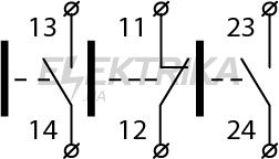 Пост кнопковий тримісний АСКО-УКРЕМ XAL-D339 "СТАРТ1-СТАРТ2-СТОП" (A0140020067)