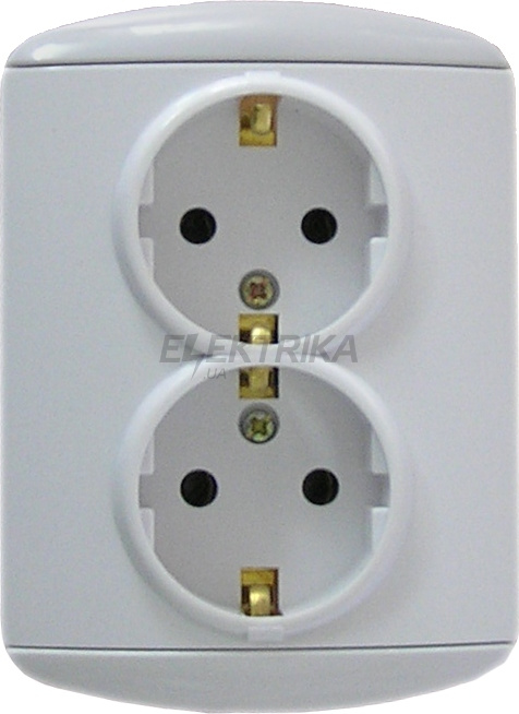 Розетка e.install.stand.810DB c з/до подвійна
