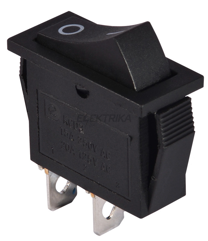 Перемикач одноклавішний АСКО-УКРЕМ KCD3-101 B/B чорний (A0140040025)