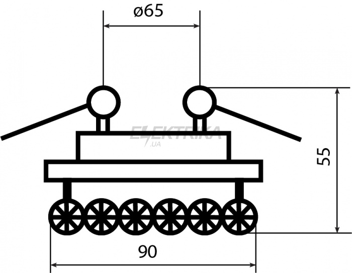 Точковий світильник MR16 S7218 GD/BK/WH чорно-білий