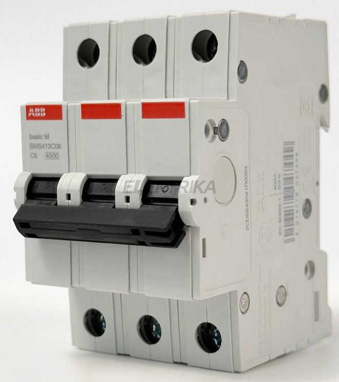 Автоматичний вимикач ABB basic M 3P C6 (2CDS643041R0064)