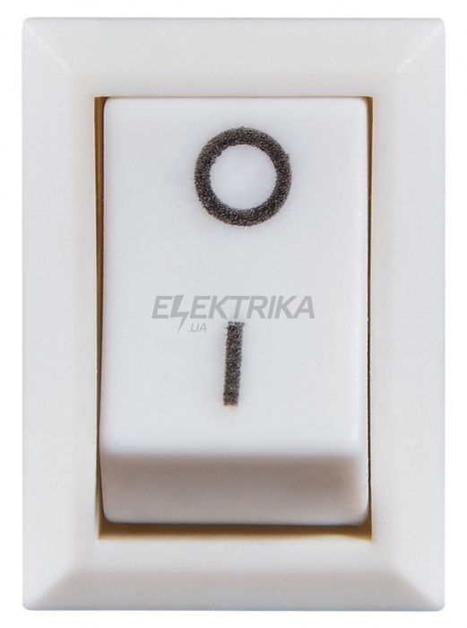 Перемикач одноклавішний АСКО-УКРЕМ KCD1-101 White/White білий (A0140040052)