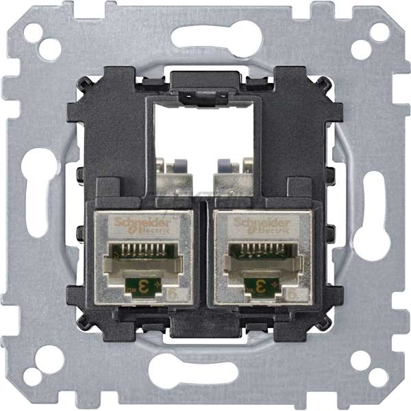 Механізм комп'ютерної розетки RJ45, 2 поста, кат. 5 STP