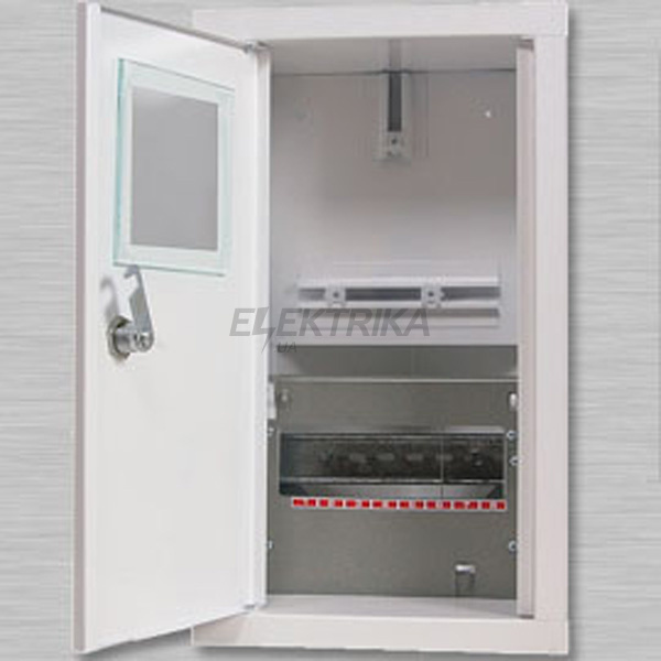 Шафа e.mbox.stand.w.f1.06.z під однофазний лічильник + 6 мод., що вбудовується, із замком