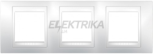 Рамка 3-х постова горизонтальна MGU6.006.18, білий білий