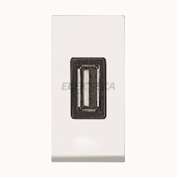 Розетка USB 0.75А 1 мод. Zenit N2185 BL, білий