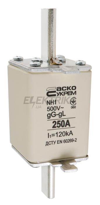 Запобіжник ножовий плавкий АСКО-УКРЕМ NH1 250A gG (A0050010032)