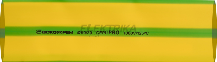 Термоусаджувальна трубка 60,0/30,0 шт. (1м) жовто-зелена серії PRO(A0150040616)