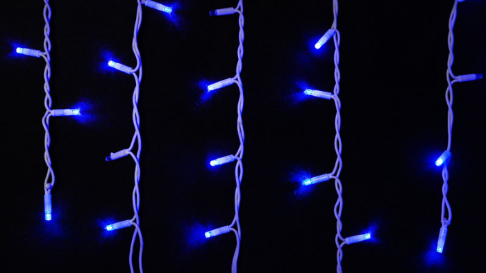 Гірлянда зовнішня DELUX ICICLE 75LED 2x0.7m синій/білий IP44 EN (90016592)