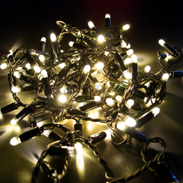 Гірлянда вулична STARLIGHT лінійна теплий білий 100LED IP44 чорний 5м (000057277)