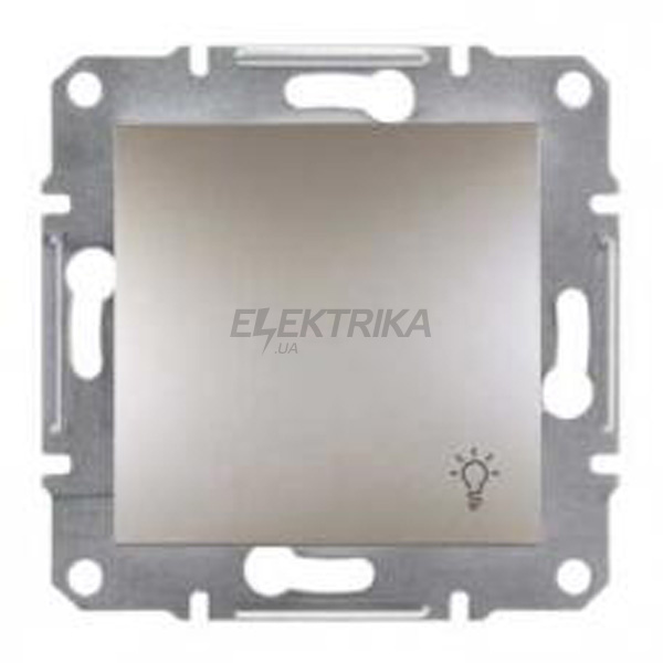 Вимикач "Світло" кнопковий Schneider Electric Asfora самозатискний бронза (EPH0900169)